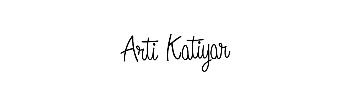 Design your own signature with our free online signature maker. With this signature software, you can create a handwritten (Angelique-Rose-font-FFP) signature for name Arti Katiyar. Arti Katiyar signature style 5 images and pictures png