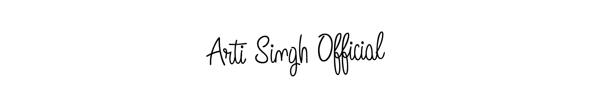 You should practise on your own different ways (Angelique-Rose-font-FFP) to write your name (Arti Singh Official) in signature. don't let someone else do it for you. Arti Singh Official signature style 5 images and pictures png