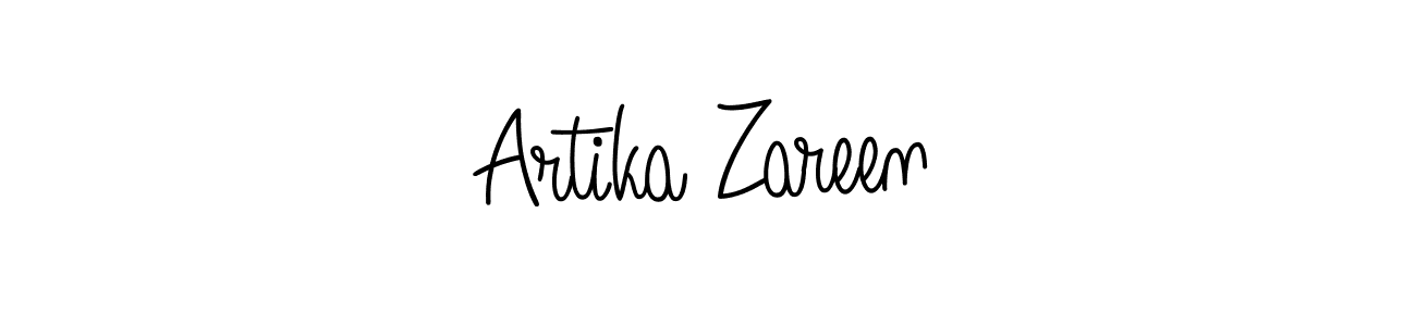 The best way (Angelique-Rose-font-FFP) to make a short signature is to pick only two or three words in your name. The name Artika Zareen include a total of six letters. For converting this name. Artika Zareen signature style 5 images and pictures png