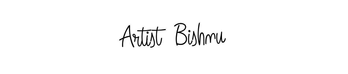 You should practise on your own different ways (Angelique-Rose-font-FFP) to write your name (Artist  Bishnu) in signature. don't let someone else do it for you. Artist  Bishnu signature style 5 images and pictures png