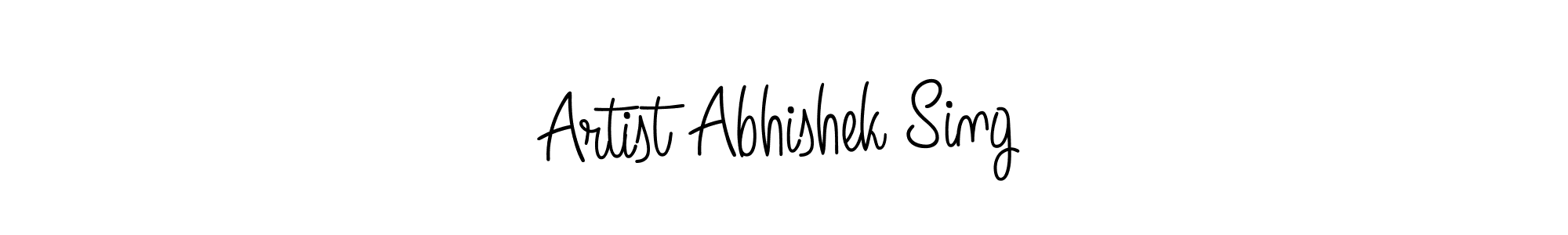 Use a signature maker to create a handwritten signature online. With this signature software, you can design (Angelique-Rose-font-FFP) your own signature for name Artist Abhishek Sing. Artist Abhishek Sing signature style 5 images and pictures png