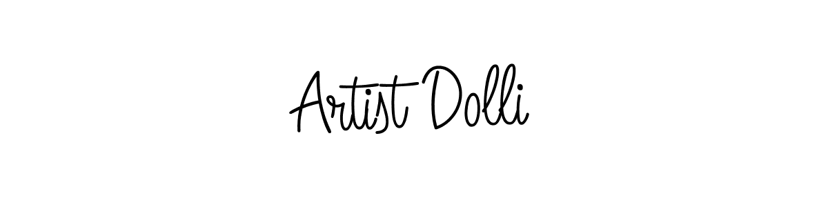 Make a beautiful signature design for name Artist Dolli. With this signature (Angelique-Rose-font-FFP) style, you can create a handwritten signature for free. Artist Dolli signature style 5 images and pictures png