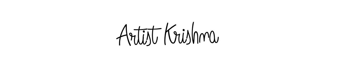You should practise on your own different ways (Angelique-Rose-font-FFP) to write your name (Artist Krishna) in signature. don't let someone else do it for you. Artist Krishna signature style 5 images and pictures png