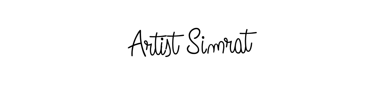 How to make Artist Simrat name signature. Use Angelique-Rose-font-FFP style for creating short signs online. This is the latest handwritten sign. Artist Simrat signature style 5 images and pictures png