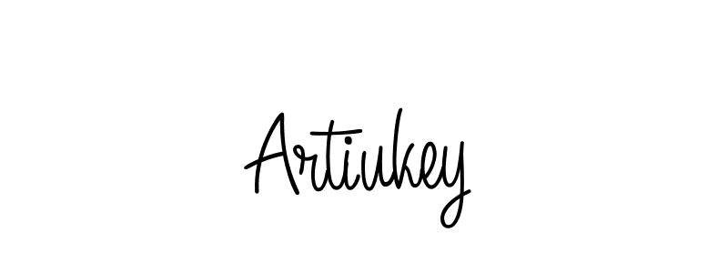 Make a beautiful signature design for name Artiukey. With this signature (Angelique-Rose-font-FFP) style, you can create a handwritten signature for free. Artiukey signature style 5 images and pictures png