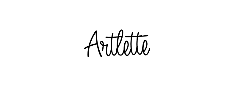 You should practise on your own different ways (Angelique-Rose-font-FFP) to write your name (Artlette) in signature. don't let someone else do it for you. Artlette signature style 5 images and pictures png