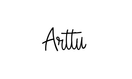 You should practise on your own different ways (Angelique-Rose-font-FFP) to write your name (Arttu) in signature. don't let someone else do it for you. Arttu signature style 5 images and pictures png