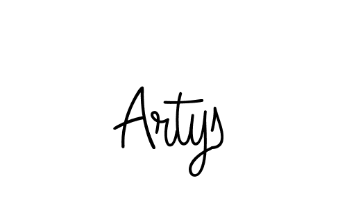 How to Draw Artys signature style? Angelique-Rose-font-FFP is a latest design signature styles for name Artys. Artys signature style 5 images and pictures png