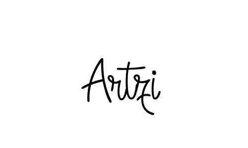 How to make Artzi name signature. Use Angelique-Rose-font-FFP style for creating short signs online. This is the latest handwritten sign. Artzi signature style 5 images and pictures png