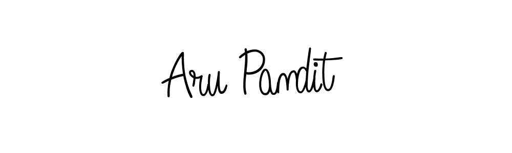 Make a beautiful signature design for name Aru Pandit. With this signature (Angelique-Rose-font-FFP) style, you can create a handwritten signature for free. Aru Pandit signature style 5 images and pictures png