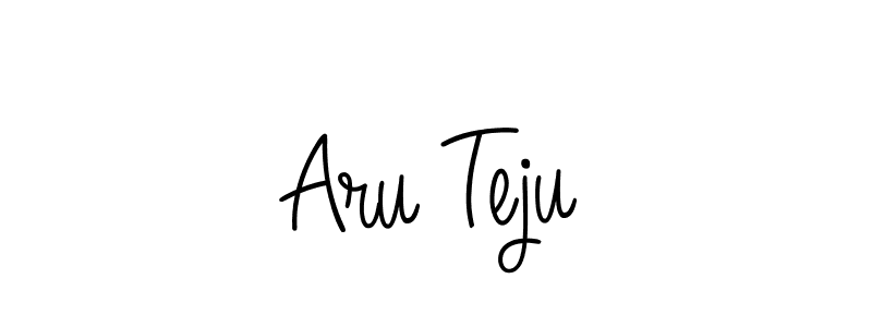 Aru Teju stylish signature style. Best Handwritten Sign (Angelique-Rose-font-FFP) for my name. Handwritten Signature Collection Ideas for my name Aru Teju. Aru Teju signature style 5 images and pictures png