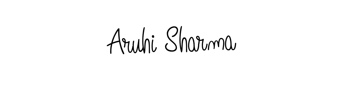 Aruhi Sharma stylish signature style. Best Handwritten Sign (Angelique-Rose-font-FFP) for my name. Handwritten Signature Collection Ideas for my name Aruhi Sharma. Aruhi Sharma signature style 5 images and pictures png