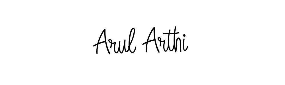 Design your own signature with our free online signature maker. With this signature software, you can create a handwritten (Angelique-Rose-font-FFP) signature for name Arul Arthi. Arul Arthi signature style 5 images and pictures png