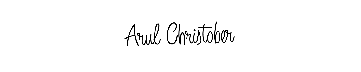 Arul Christober stylish signature style. Best Handwritten Sign (Angelique-Rose-font-FFP) for my name. Handwritten Signature Collection Ideas for my name Arul Christober. Arul Christober signature style 5 images and pictures png
