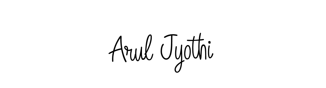 Arul Jyothi stylish signature style. Best Handwritten Sign (Angelique-Rose-font-FFP) for my name. Handwritten Signature Collection Ideas for my name Arul Jyothi. Arul Jyothi signature style 5 images and pictures png