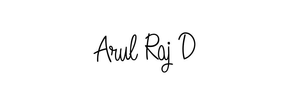 Create a beautiful signature design for name Arul Raj D. With this signature (Angelique-Rose-font-FFP) fonts, you can make a handwritten signature for free. Arul Raj D signature style 5 images and pictures png