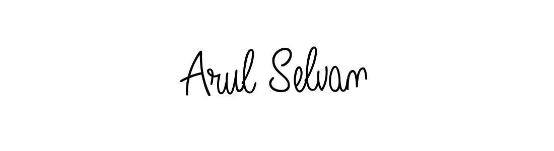 How to make Arul Selvan name signature. Use Angelique-Rose-font-FFP style for creating short signs online. This is the latest handwritten sign. Arul Selvan signature style 5 images and pictures png