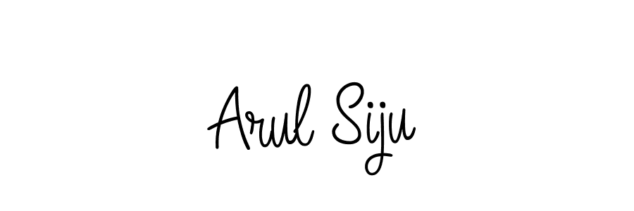 The best way (Angelique-Rose-font-FFP) to make a short signature is to pick only two or three words in your name. The name Arul Siju include a total of six letters. For converting this name. Arul Siju signature style 5 images and pictures png