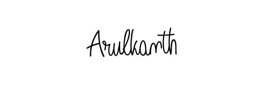Use a signature maker to create a handwritten signature online. With this signature software, you can design (Angelique-Rose-font-FFP) your own signature for name Arulkanth. Arulkanth signature style 5 images and pictures png