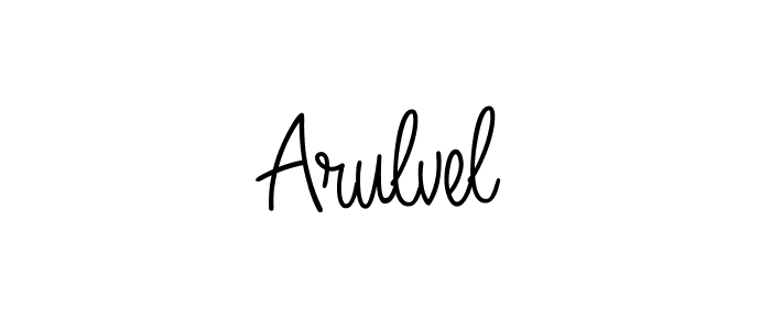 How to make Arulvel name signature. Use Angelique-Rose-font-FFP style for creating short signs online. This is the latest handwritten sign. Arulvel signature style 5 images and pictures png