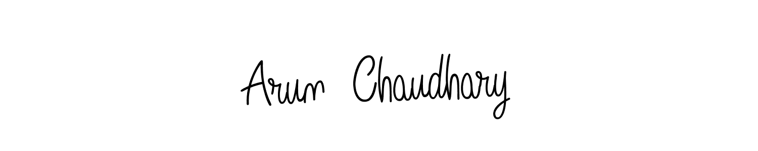 Arun  Chaudhary stylish signature style. Best Handwritten Sign (Angelique-Rose-font-FFP) for my name. Handwritten Signature Collection Ideas for my name Arun  Chaudhary. Arun  Chaudhary signature style 5 images and pictures png