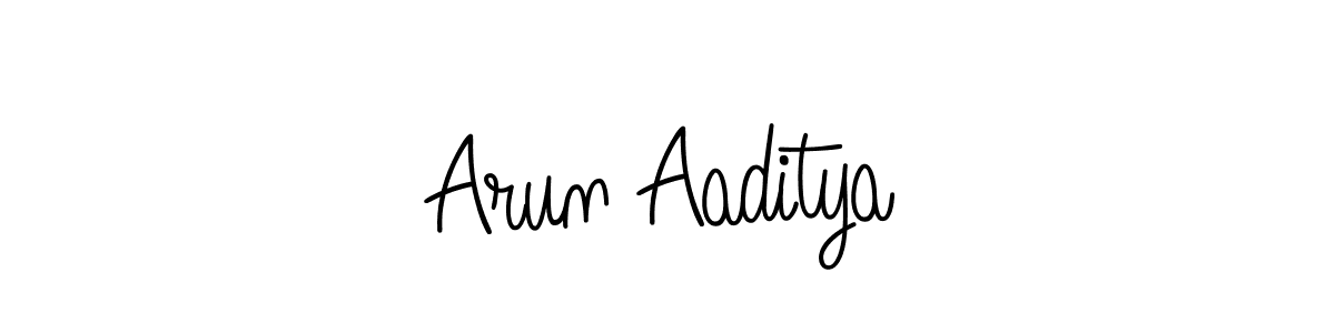 Create a beautiful signature design for name Arun Aaditya. With this signature (Angelique-Rose-font-FFP) fonts, you can make a handwritten signature for free. Arun Aaditya signature style 5 images and pictures png