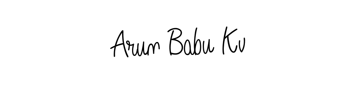 How to make Arun Babu Kv name signature. Use Angelique-Rose-font-FFP style for creating short signs online. This is the latest handwritten sign. Arun Babu Kv signature style 5 images and pictures png