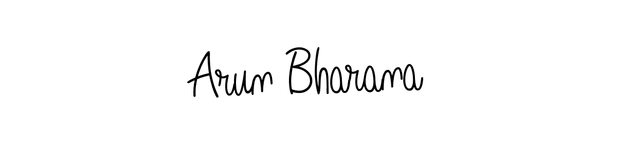 Make a beautiful signature design for name Arun Bharana. With this signature (Angelique-Rose-font-FFP) style, you can create a handwritten signature for free. Arun Bharana signature style 5 images and pictures png