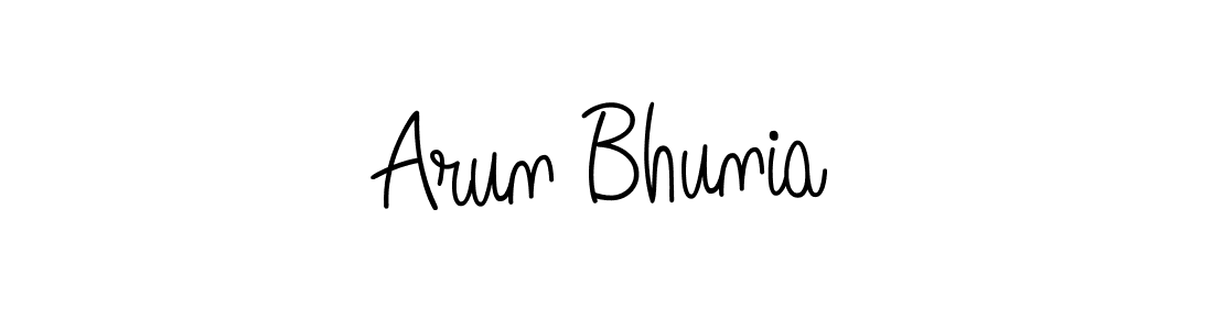 The best way (Angelique-Rose-font-FFP) to make a short signature is to pick only two or three words in your name. The name Arun Bhunia include a total of six letters. For converting this name. Arun Bhunia signature style 5 images and pictures png