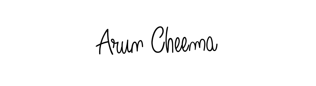 Make a beautiful signature design for name Arun Cheema. With this signature (Angelique-Rose-font-FFP) style, you can create a handwritten signature for free. Arun Cheema signature style 5 images and pictures png