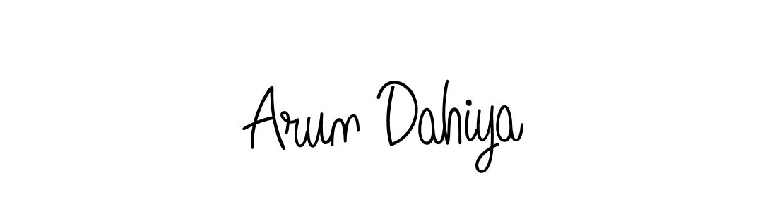 Arun Dahiya stylish signature style. Best Handwritten Sign (Angelique-Rose-font-FFP) for my name. Handwritten Signature Collection Ideas for my name Arun Dahiya. Arun Dahiya signature style 5 images and pictures png