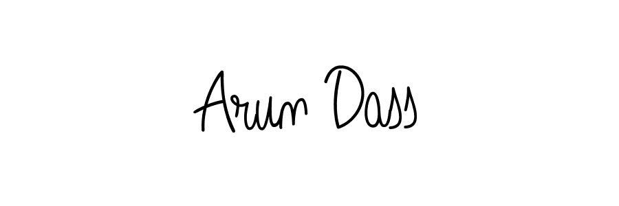 How to make Arun Dass name signature. Use Angelique-Rose-font-FFP style for creating short signs online. This is the latest handwritten sign. Arun Dass signature style 5 images and pictures png