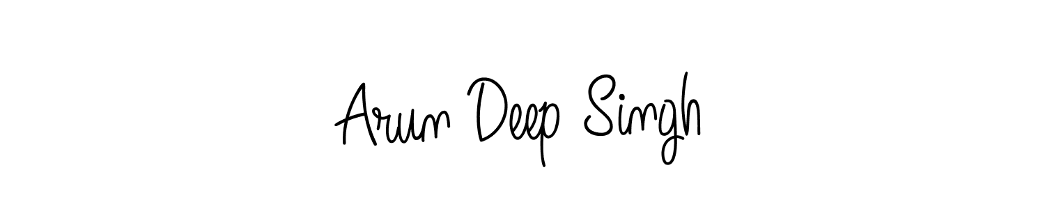 Create a beautiful signature design for name Arun Deep Singh. With this signature (Angelique-Rose-font-FFP) fonts, you can make a handwritten signature for free. Arun Deep Singh signature style 5 images and pictures png