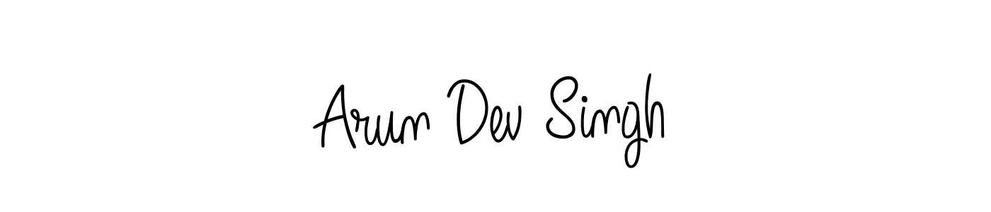 How to make Arun Dev Singh name signature. Use Angelique-Rose-font-FFP style for creating short signs online. This is the latest handwritten sign. Arun Dev Singh signature style 5 images and pictures png