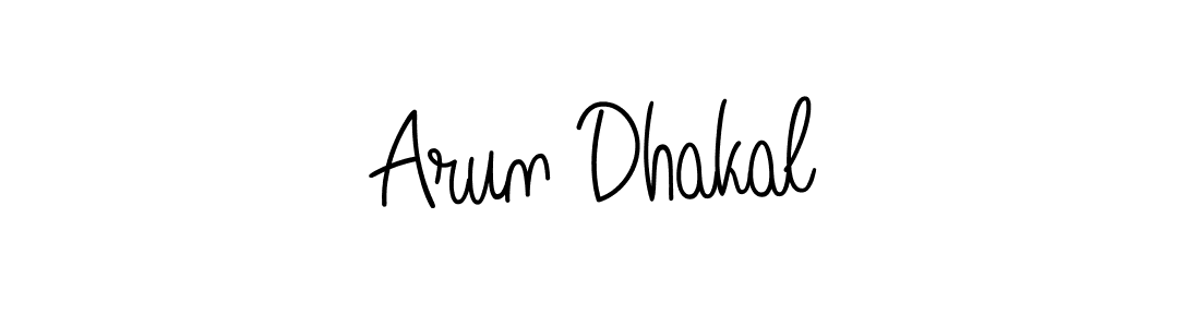 The best way (Angelique-Rose-font-FFP) to make a short signature is to pick only two or three words in your name. The name Arun Dhakal include a total of six letters. For converting this name. Arun Dhakal signature style 5 images and pictures png