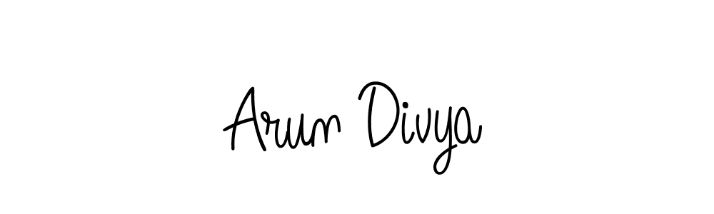 Make a beautiful signature design for name Arun Divya. With this signature (Angelique-Rose-font-FFP) style, you can create a handwritten signature for free. Arun Divya signature style 5 images and pictures png
