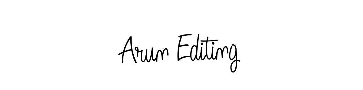 How to make Arun Editing name signature. Use Angelique-Rose-font-FFP style for creating short signs online. This is the latest handwritten sign. Arun Editing signature style 5 images and pictures png