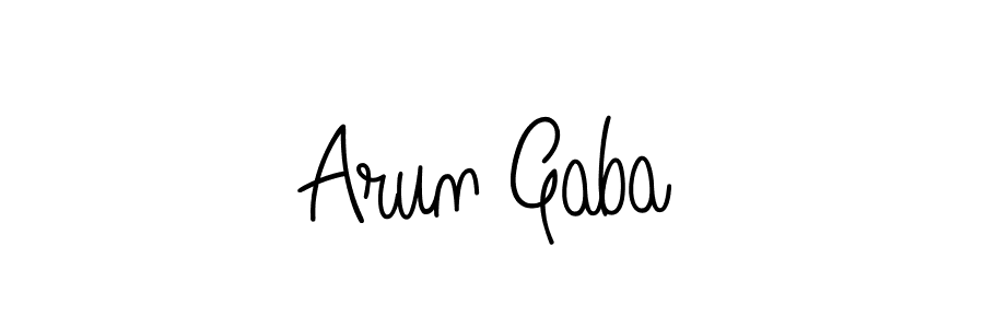 Angelique-Rose-font-FFP is a professional signature style that is perfect for those who want to add a touch of class to their signature. It is also a great choice for those who want to make their signature more unique. Get Arun Gaba name to fancy signature for free. Arun Gaba signature style 5 images and pictures png