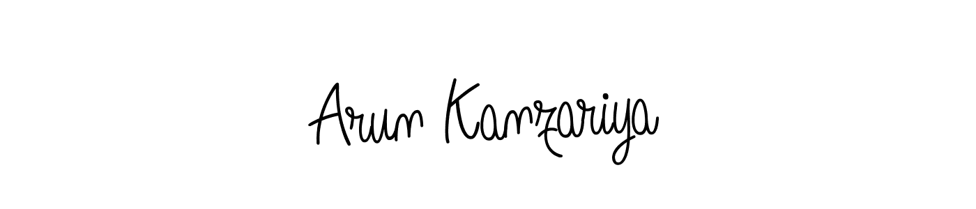 Angelique-Rose-font-FFP is a professional signature style that is perfect for those who want to add a touch of class to their signature. It is also a great choice for those who want to make their signature more unique. Get Arun Kanzariya name to fancy signature for free. Arun Kanzariya signature style 5 images and pictures png