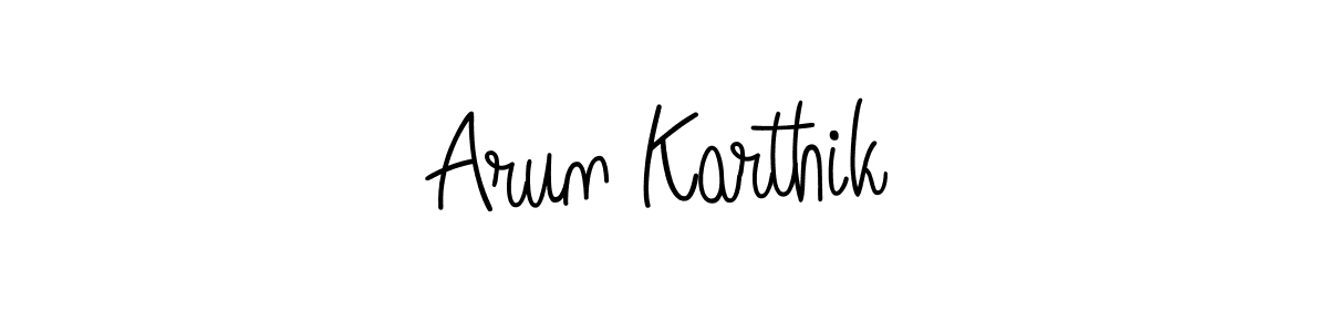 Design your own signature with our free online signature maker. With this signature software, you can create a handwritten (Angelique-Rose-font-FFP) signature for name Arun Karthik. Arun Karthik signature style 5 images and pictures png