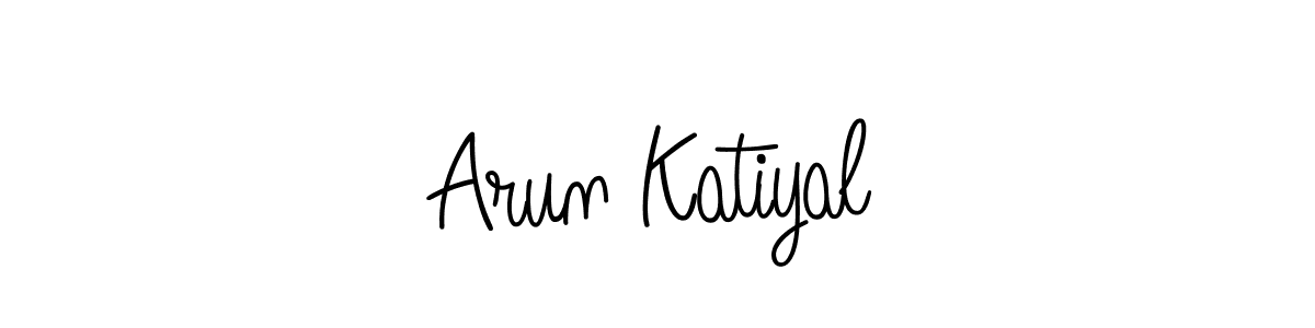 Arun Katiyal stylish signature style. Best Handwritten Sign (Angelique-Rose-font-FFP) for my name. Handwritten Signature Collection Ideas for my name Arun Katiyal. Arun Katiyal signature style 5 images and pictures png