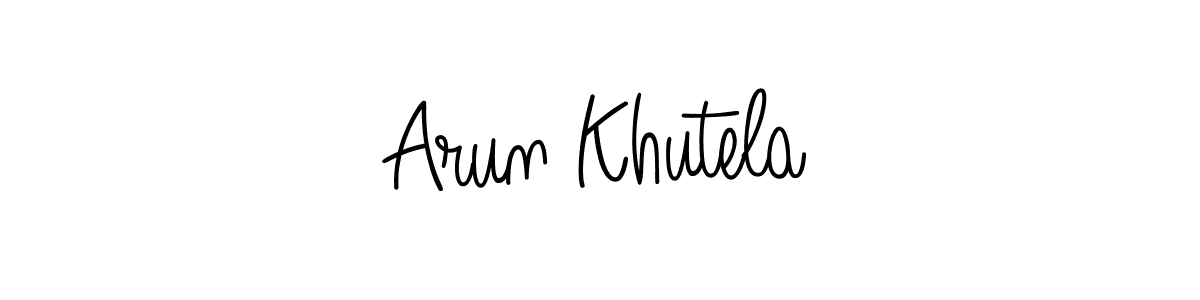 How to make Arun Khutela name signature. Use Angelique-Rose-font-FFP style for creating short signs online. This is the latest handwritten sign. Arun Khutela signature style 5 images and pictures png