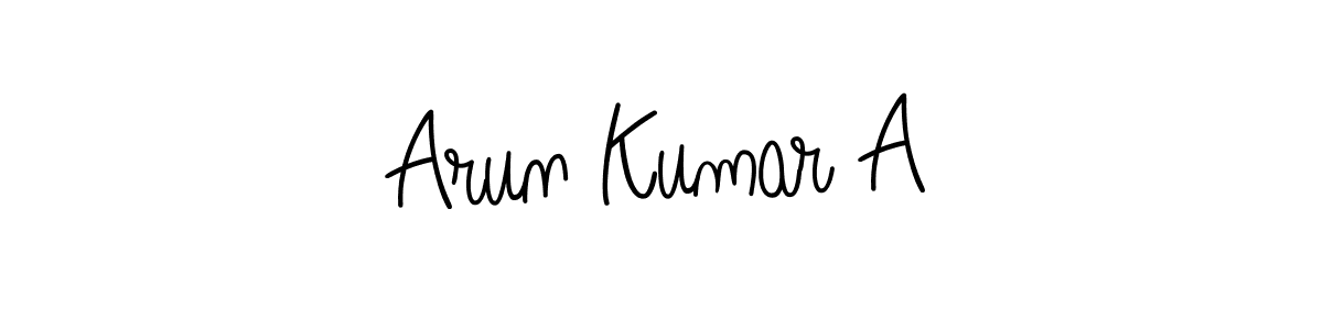 Arun Kumar A stylish signature style. Best Handwritten Sign (Angelique-Rose-font-FFP) for my name. Handwritten Signature Collection Ideas for my name Arun Kumar A. Arun Kumar A signature style 5 images and pictures png