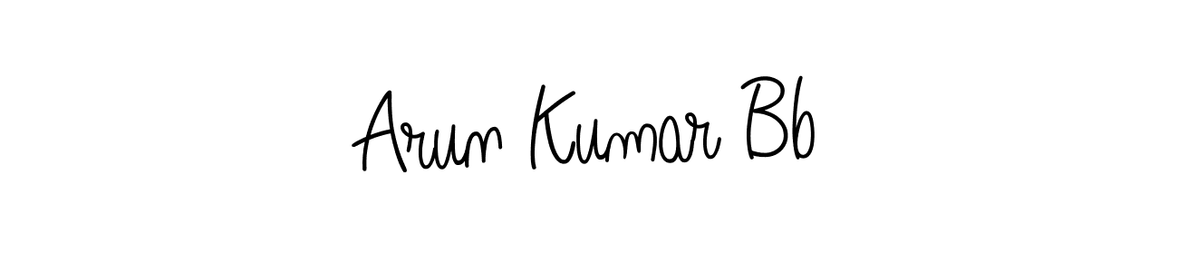 The best way (Angelique-Rose-font-FFP) to make a short signature is to pick only two or three words in your name. The name Arun Kumar Bb include a total of six letters. For converting this name. Arun Kumar Bb signature style 5 images and pictures png