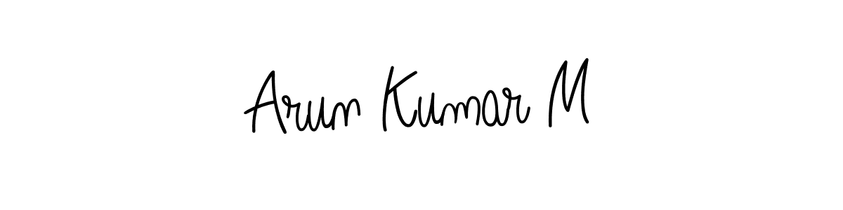 Also we have Arun Kumar M name is the best signature style. Create professional handwritten signature collection using Angelique-Rose-font-FFP autograph style. Arun Kumar M signature style 5 images and pictures png