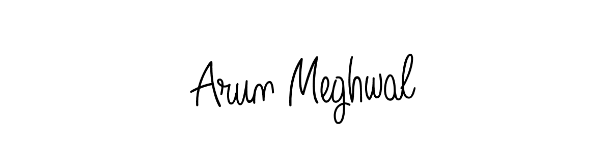 Arun Meghwal stylish signature style. Best Handwritten Sign (Angelique-Rose-font-FFP) for my name. Handwritten Signature Collection Ideas for my name Arun Meghwal. Arun Meghwal signature style 5 images and pictures png