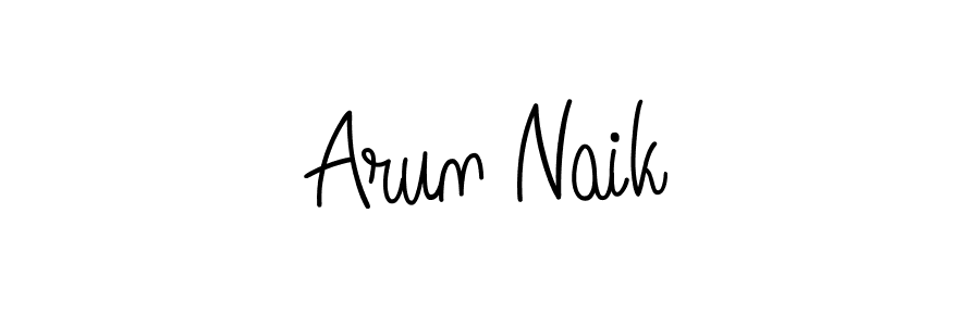 The best way (Angelique-Rose-font-FFP) to make a short signature is to pick only two or three words in your name. The name Arun Naik include a total of six letters. For converting this name. Arun Naik signature style 5 images and pictures png