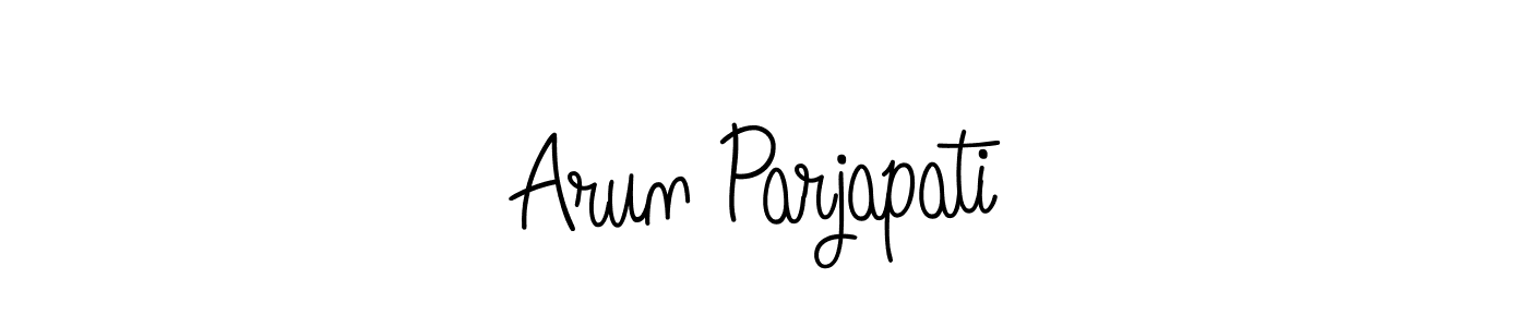 if you are searching for the best signature style for your name Arun Parjapati. so please give up your signature search. here we have designed multiple signature styles  using Angelique-Rose-font-FFP. Arun Parjapati signature style 5 images and pictures png