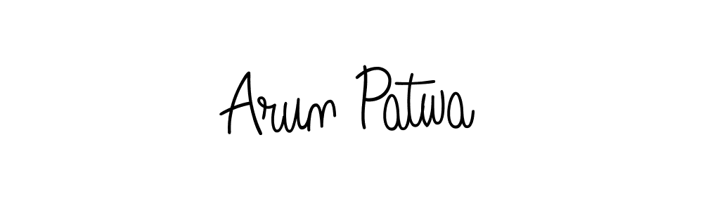 You should practise on your own different ways (Angelique-Rose-font-FFP) to write your name (Arun Patwa) in signature. don't let someone else do it for you. Arun Patwa signature style 5 images and pictures png