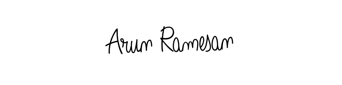 Use a signature maker to create a handwritten signature online. With this signature software, you can design (Angelique-Rose-font-FFP) your own signature for name Arun Ramesan. Arun Ramesan signature style 5 images and pictures png